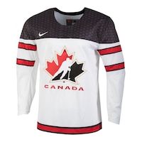 Team Canada Nike Men's Replica White Jersey Front_Angled_Left