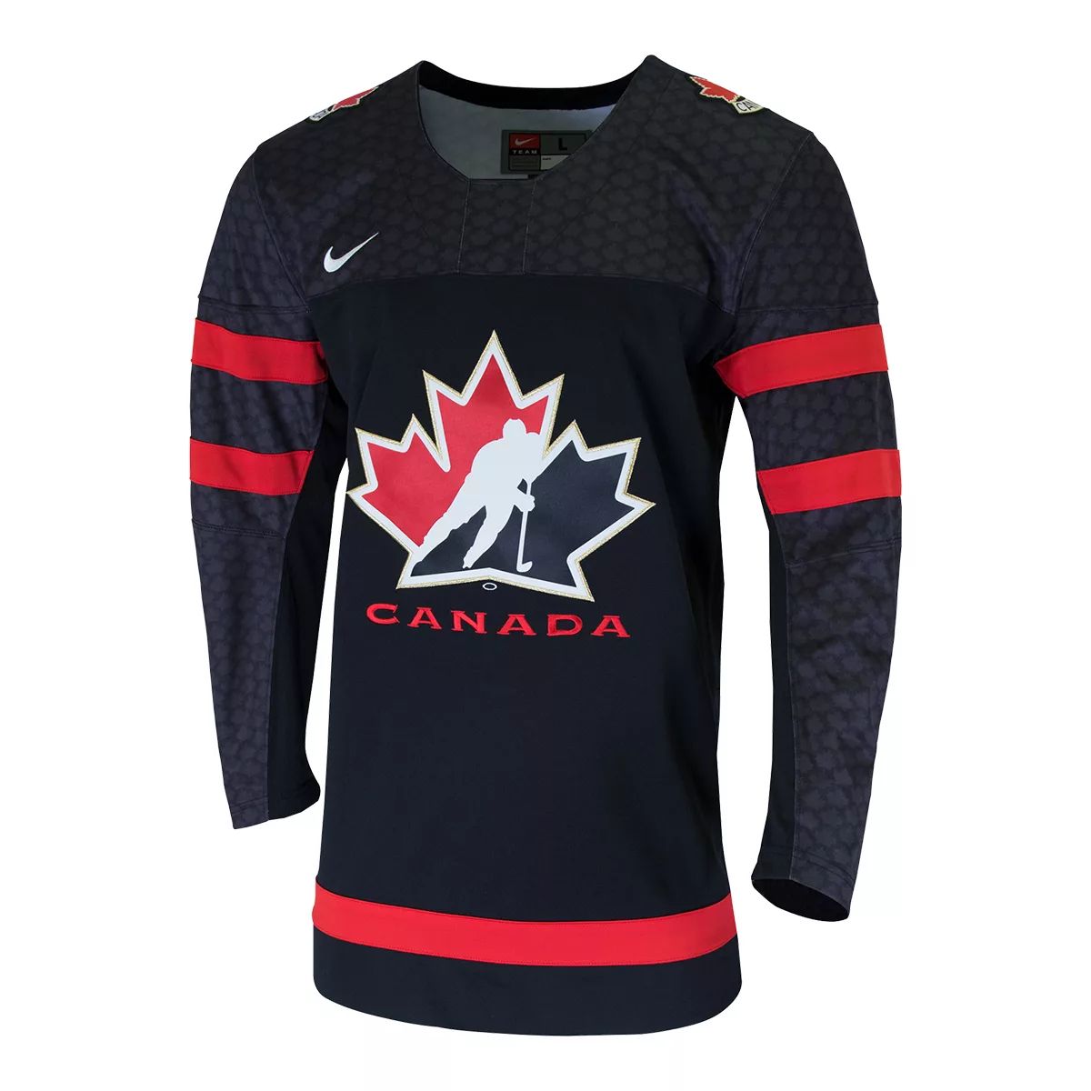 Team Canada Ice Hockey Jersey Nike Red Shirt Size Boys L / XL