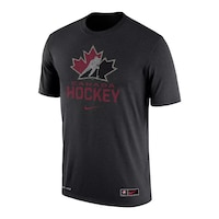 Team Canada Nike Men's Dri-FIT Cotton T Shirt Front_Three_Fourths_Angled_Left