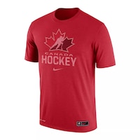 Team Canada Nike Men's Dri-FIT Cotton T Shirt Front_Three_Fourths_Angled_Left