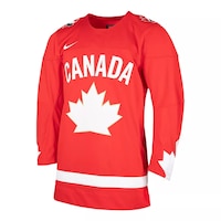 Team Canada Nike Men's Replica Alternate Jersey Front_Three_Fourths_Angled_Left