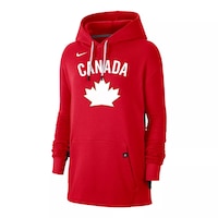 Team Canada Nike Women's Alternate Fleece Pullover Hoodie Front_Three_Fourths_Angled_Left