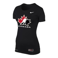 Team Canada Nike Women's Legend T Shirt Front_Three_Fourths_Angled_Left