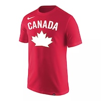 Team Canada Nike Men's Alternate Core Cotton T Shirt Front_Three_Fourths_Angled_Left