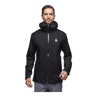 Black Diamond Men's Stormline Rain Jacket Front_Flat