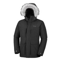 Columbia Men's Marquam Peak Winter Jacket, Long, Insulated Down, Hooded, Water Resistant Front_Angled_Left