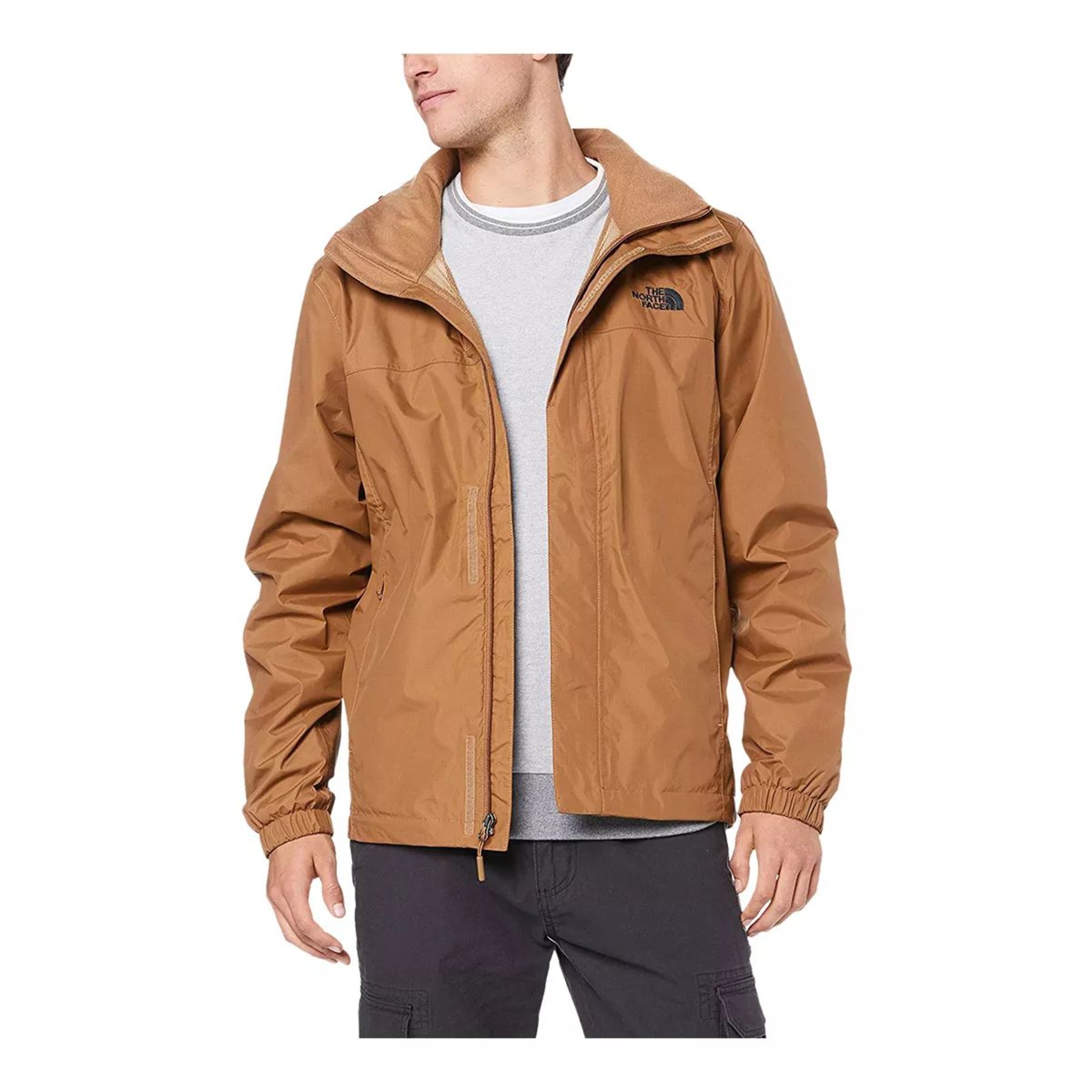 The North Face Men's Resolve 2L Hooded Rain Jacket, Waterproof, Packable, Shell, Windbreaker