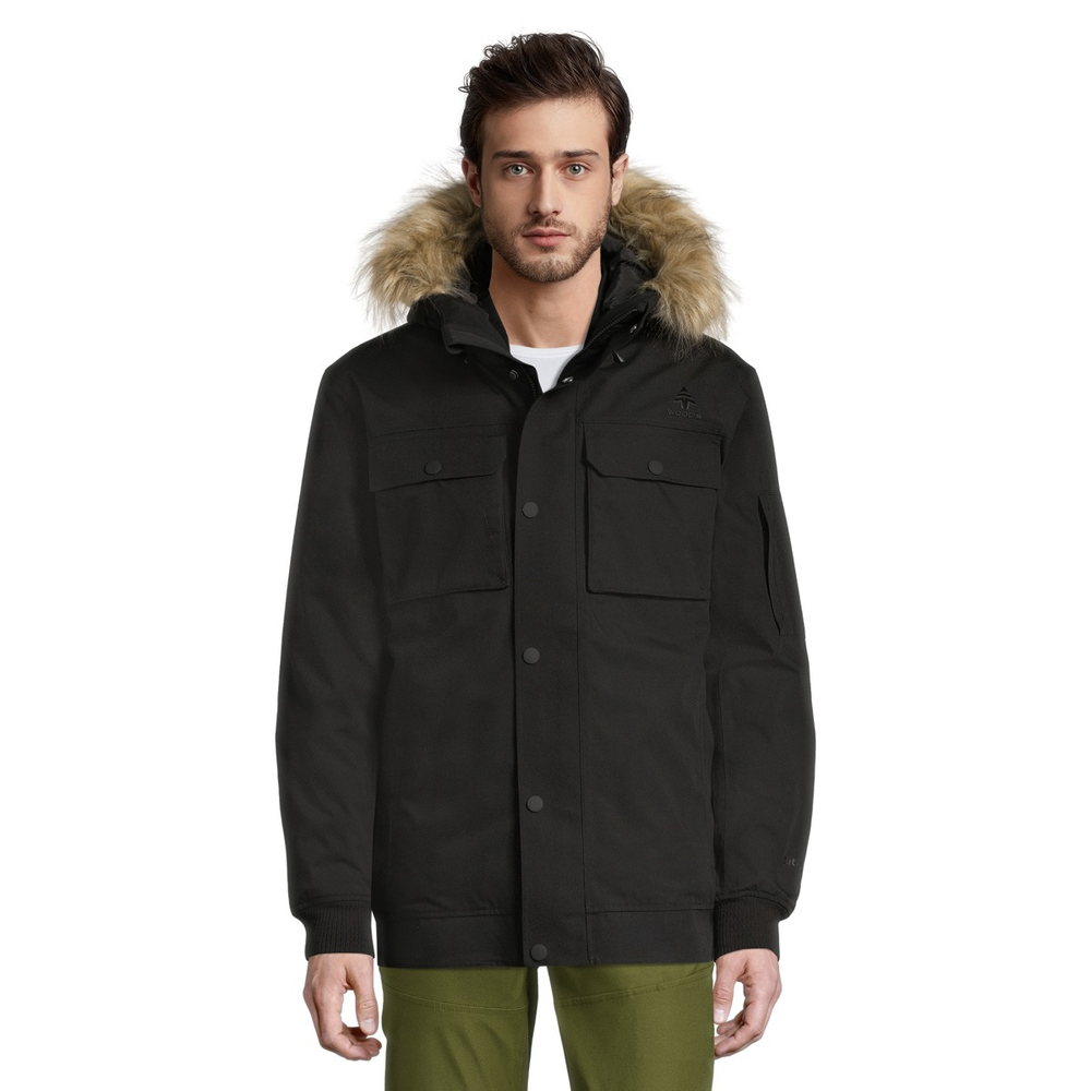Woods Men s Worthington Down Bomber Winter Jacket Long Insulated Hooded Waterproof