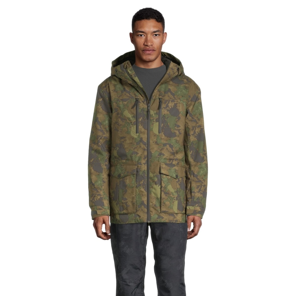 Men's Camo Print Water Repellent Insulated Jacket