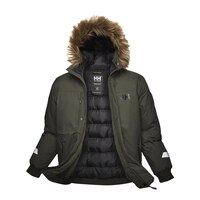 Helly Hansen Men's Barents Bomber Winter Jacket, Short, Insulated Synthetic, Hooded Front_Flat