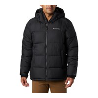 Columbia Men's Pike Lake Puffer Winter Jacket, Short, Insulated Synthetic, Hooded Front_Flat