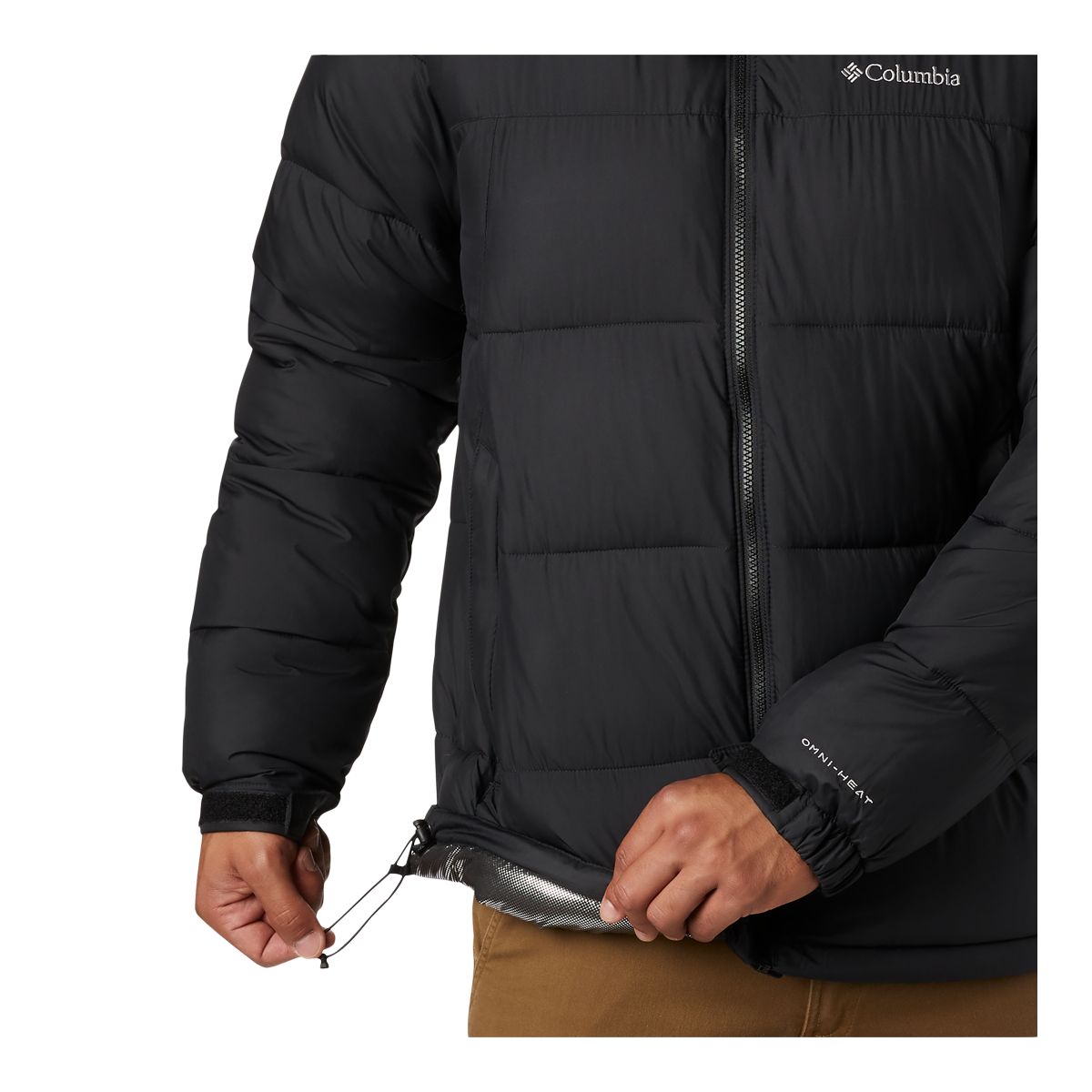 Columbia Men's Pike Lake Puffer Winter Jacket, Short, Insulated Synthetic, Hooded