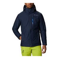 Columbia Men's Last Tracks Winter Ski Jacket, Insulated, Hooded, Waterproof Front_Flat