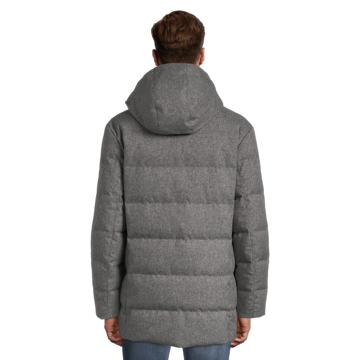 Woods Men's Lipsett Baffled Winter Jacket, Long, Insulated Down, Hooded, Water Resistant