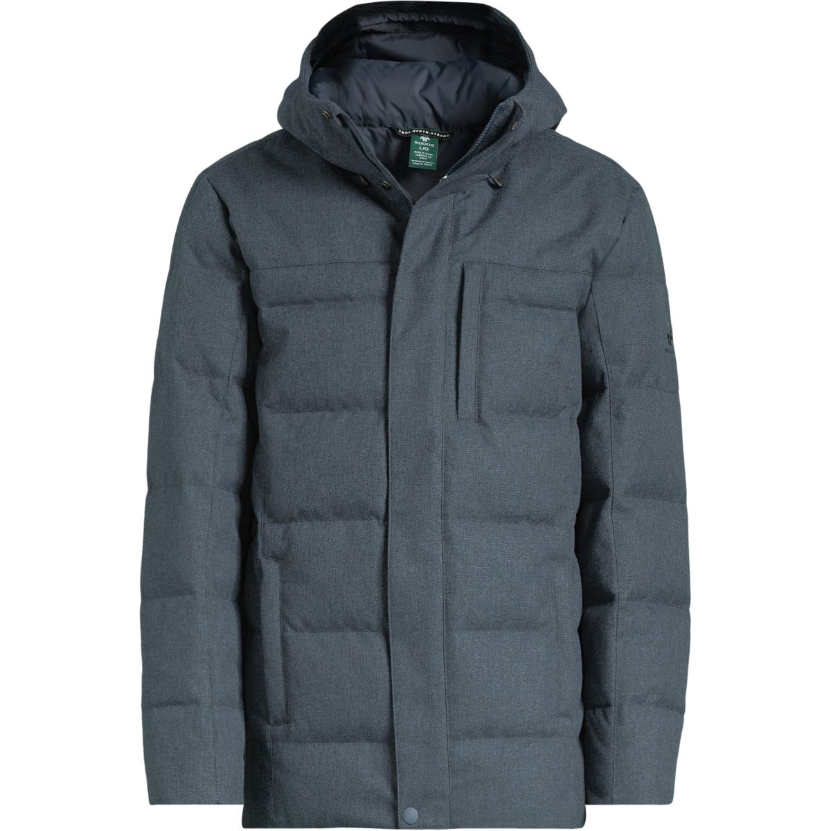 Woods Men's Lipsett Baffled Winter Jacket, Long, Insulated Down, Hooded, Water Resistant