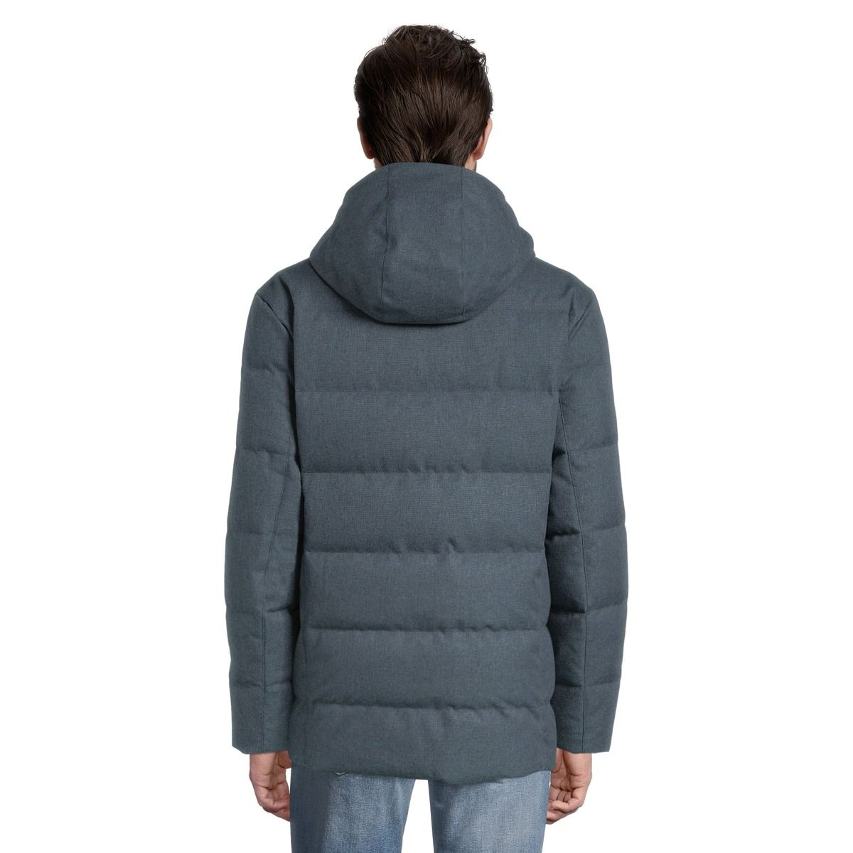 Woods Men's Lipsett Baffled Winter Jacket, Long, Insulated Down, Hooded, Water Resistant