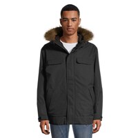 Ripzone Men's Sparwood Winter Ski Jacket, Long, Insulated Synthetic, Hooded, Waterproof Front_Flat