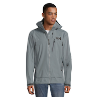 Helly Hansen Men's Odin 9 Worlds 2.0 Hooded Rain Jacket, Waterproof, Windbreaker, Shell Front_Flat