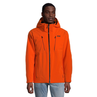 Helly Hansen Men's Alpha 3.0 Winter Ski Jacket, Insulated, Hooded, Waterproof Front_Flat