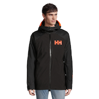 Helly Hansen Men's Powdreamer Winter Ski Jacket, Insulated, Hooded, Waterproof, Breathable Front_Flat