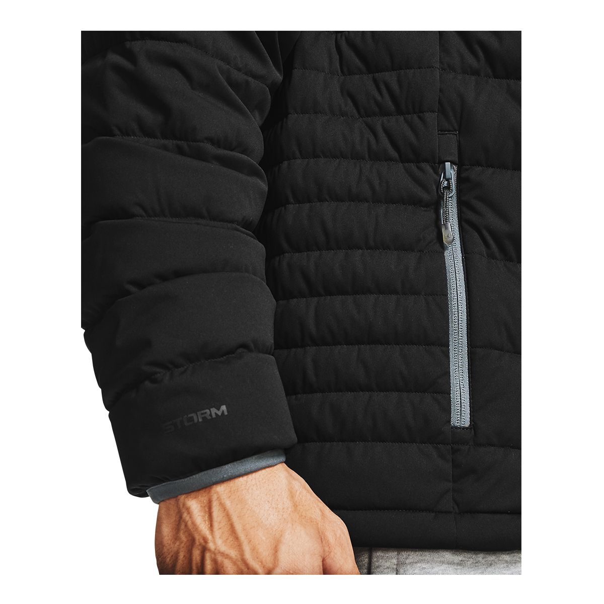 Under Armour Men's Stretch Winter Jacket, Short, Insulated Synthetic, Hooded, Breathable