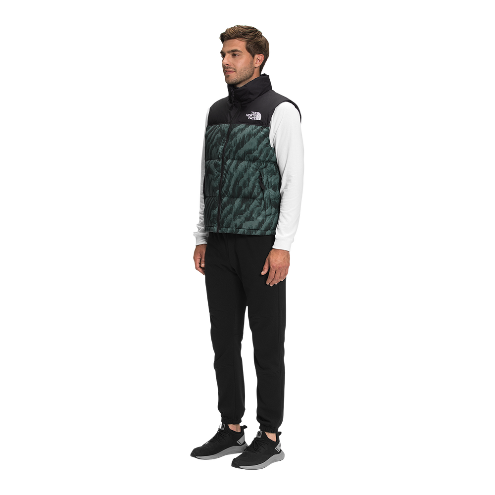 U3-18 THE NORTH FACE PrinTed Down vest | www.stickiesbar.com