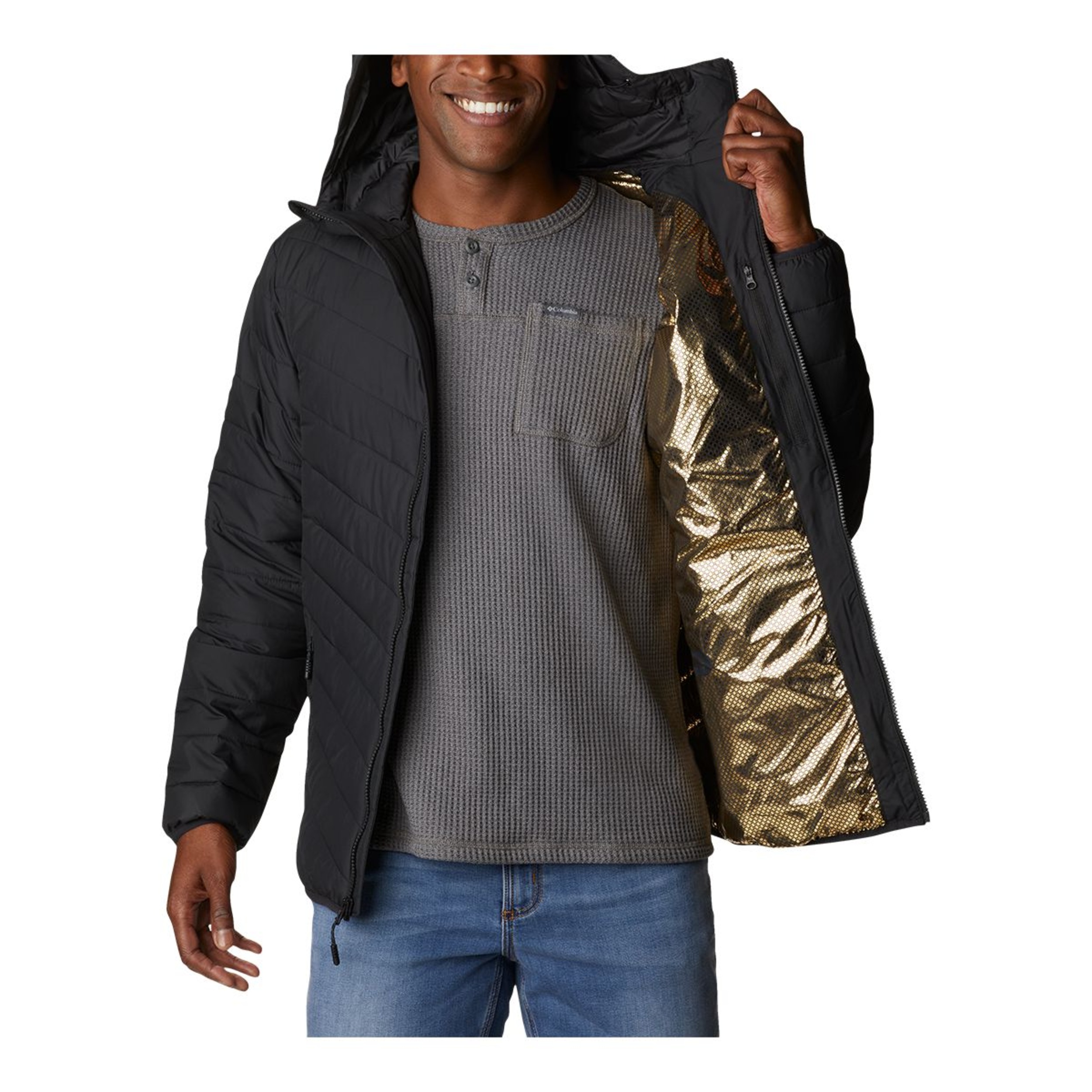 Columbia Men's Eddie Gorge Midlayer Jacket, Insulated Synthetic, Hooded ...