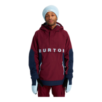 Burton Men's Frostner Anorak Winter Snowboard Anorak Jacket, Insulated, Hooded, Waterproof Front_Flat