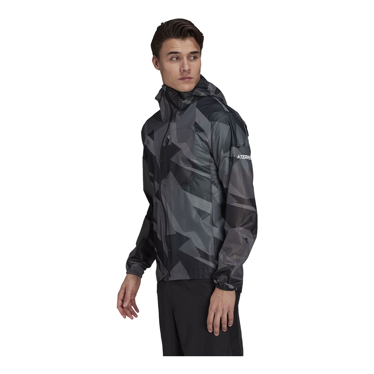 Adidas camo clearance rain jacket