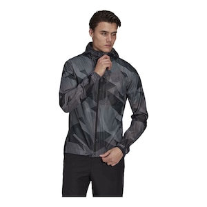 adidas Men's Terrex Agravic Hooded Rain Jacket, Waterproof, Breathable, Hiking, Shell