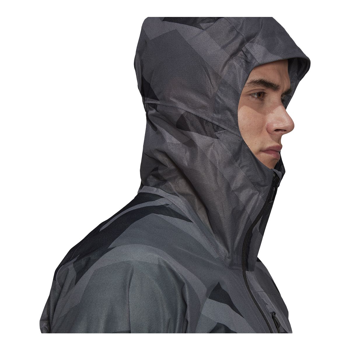 adidas Men's Terrex Agravic Hooded Rain Jacket, Waterproof, Breathable, Hiking, Shell