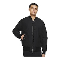 Nike Men's Essential Statement Bomber Spring/Fall Jacket, Short, Insulated Synthetic, Reversible Front_Flat