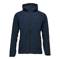 Black Diamond Men's Element Hooded Warm Water-Resistant Softshell Front_Flat