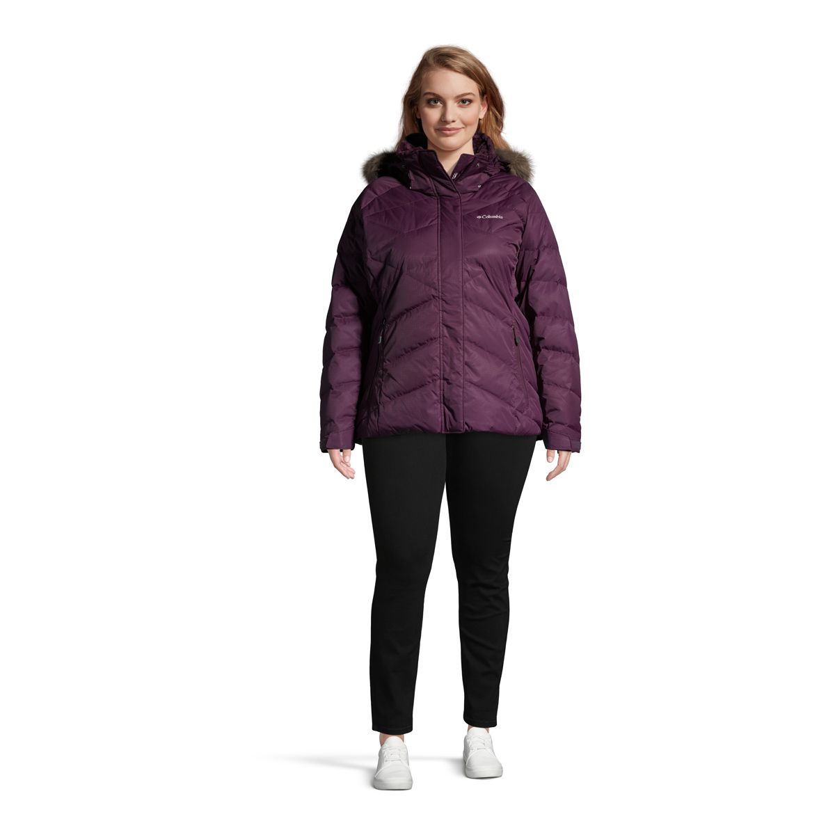 Columbia Women's Lay'D'Down Omni-Heat Plus Size Winter Ski Jacket, Insulated, Hooded