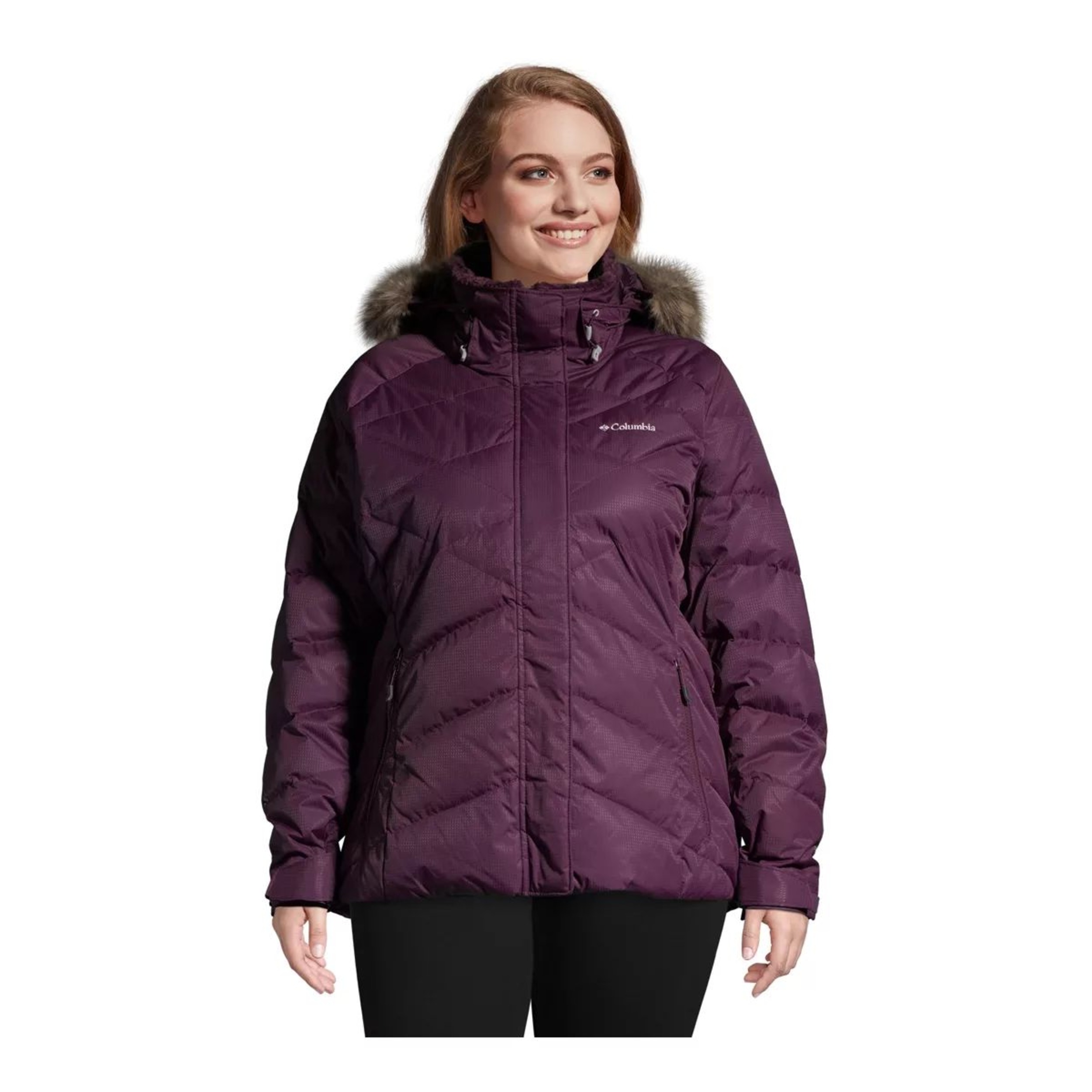 Columbia Women's Lay'D'Down Omni-Heat Plus Size Winter Ski Jacket, Insulated, Hooded