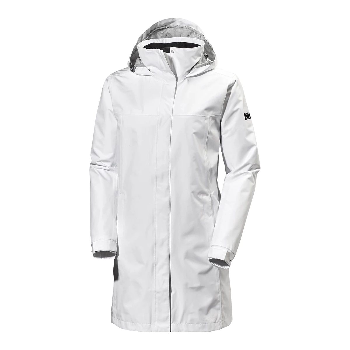 Helly Hansen Women's Aden Hooded Rain Jacket  Waterproof Breathable Long Windbreaker