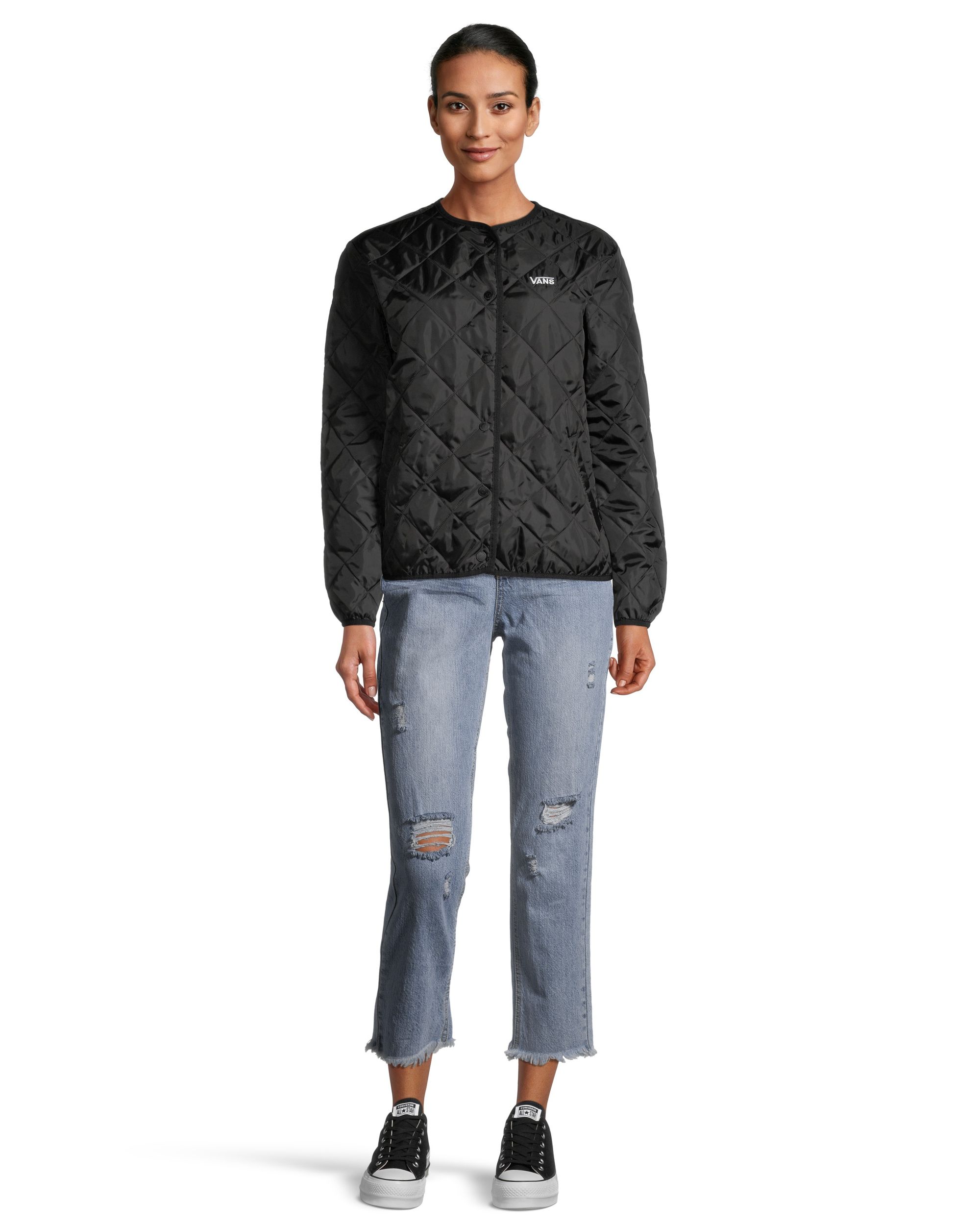 Vans Women's Forces Quilted Jacket, Hooded, Full Zip