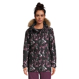 Ripzone Women's Pika Winter Ski Jacket, Insulated, Hooded, Waterproof Front_Flat