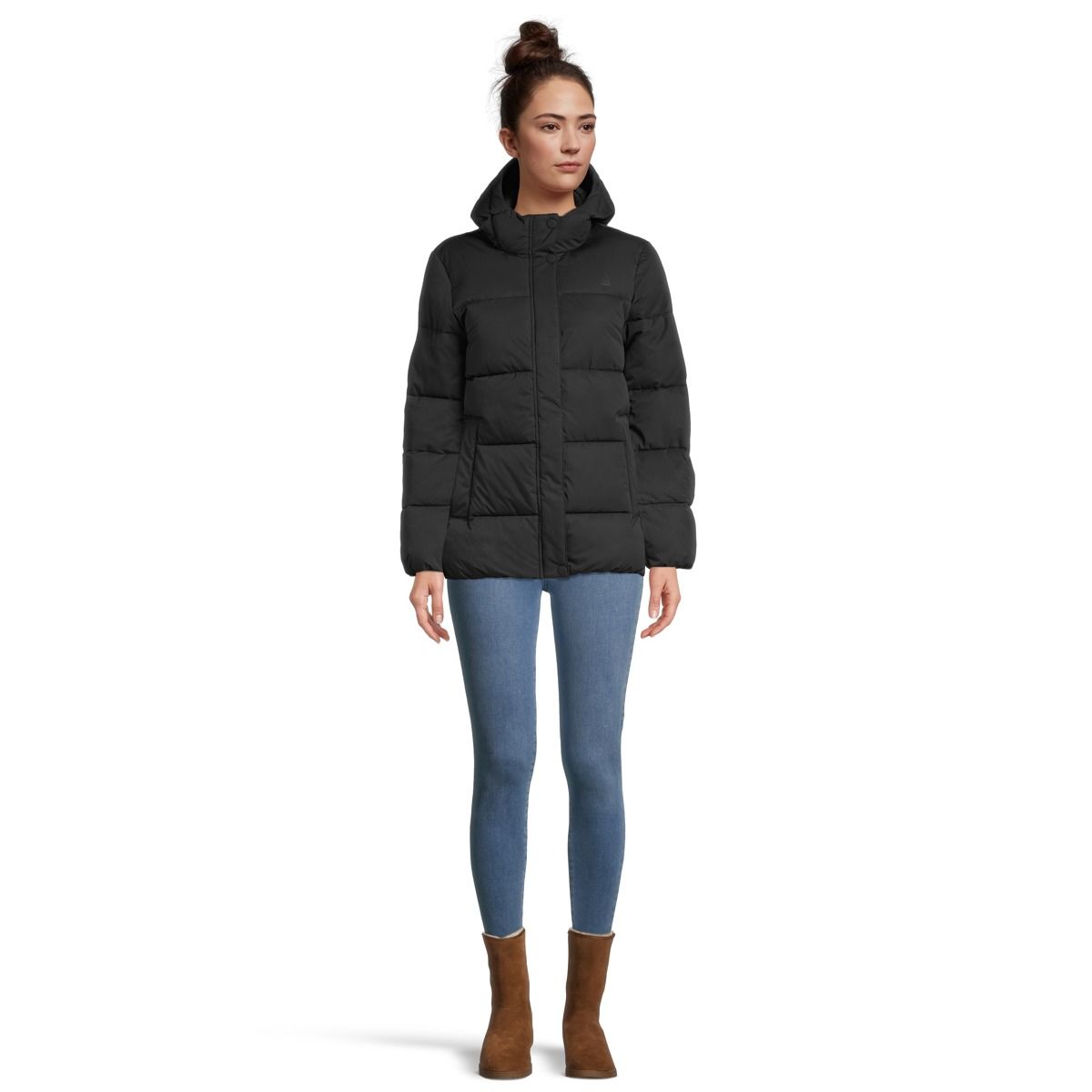 Ripzone Women's Castella Puffer Winter Jacket, Short, Insulated Synthetic, Hooded