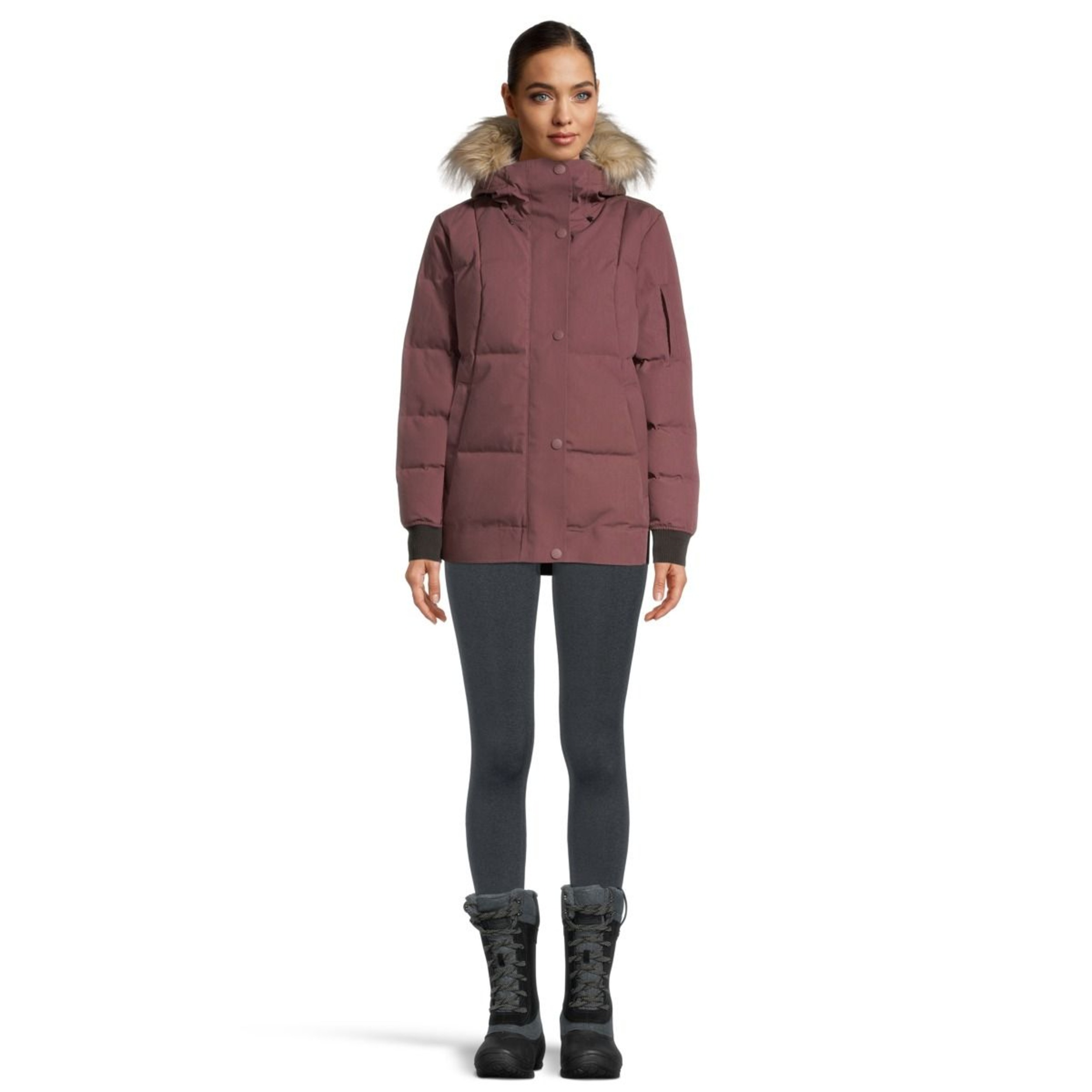 Woods Women's Worthington Bomber Winter Jacket, Long, Insulated, Hooded