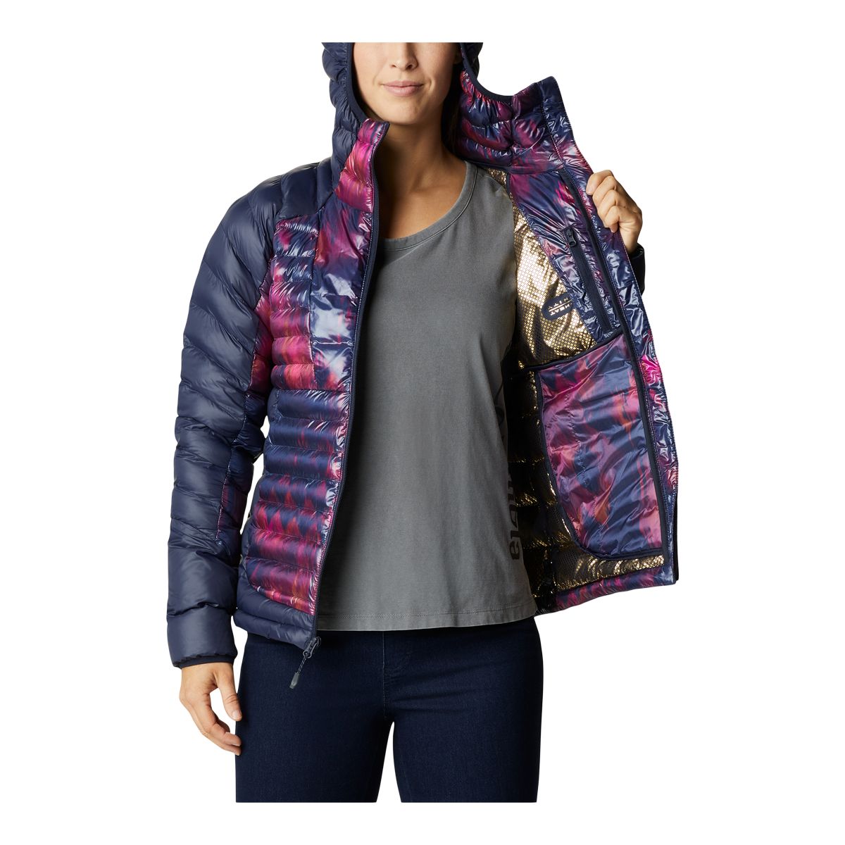 Columbia Women's Labyrinth Loop Midlayer Puffer Jacket, Insulated Synthetic, Hooded