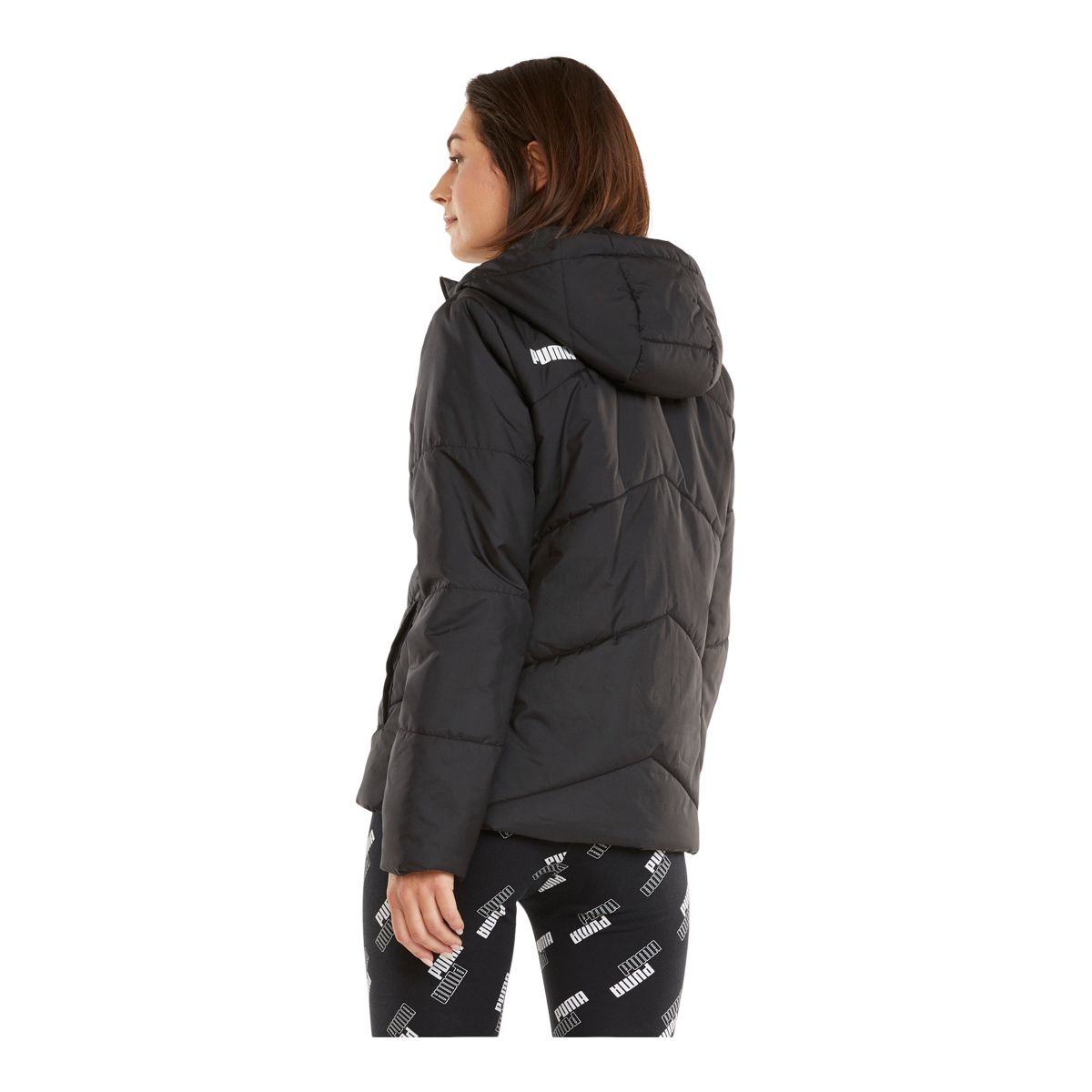 PUMA Women's Essential Padded Winter Jacket, Short, Insulated Synthetic, Hooded