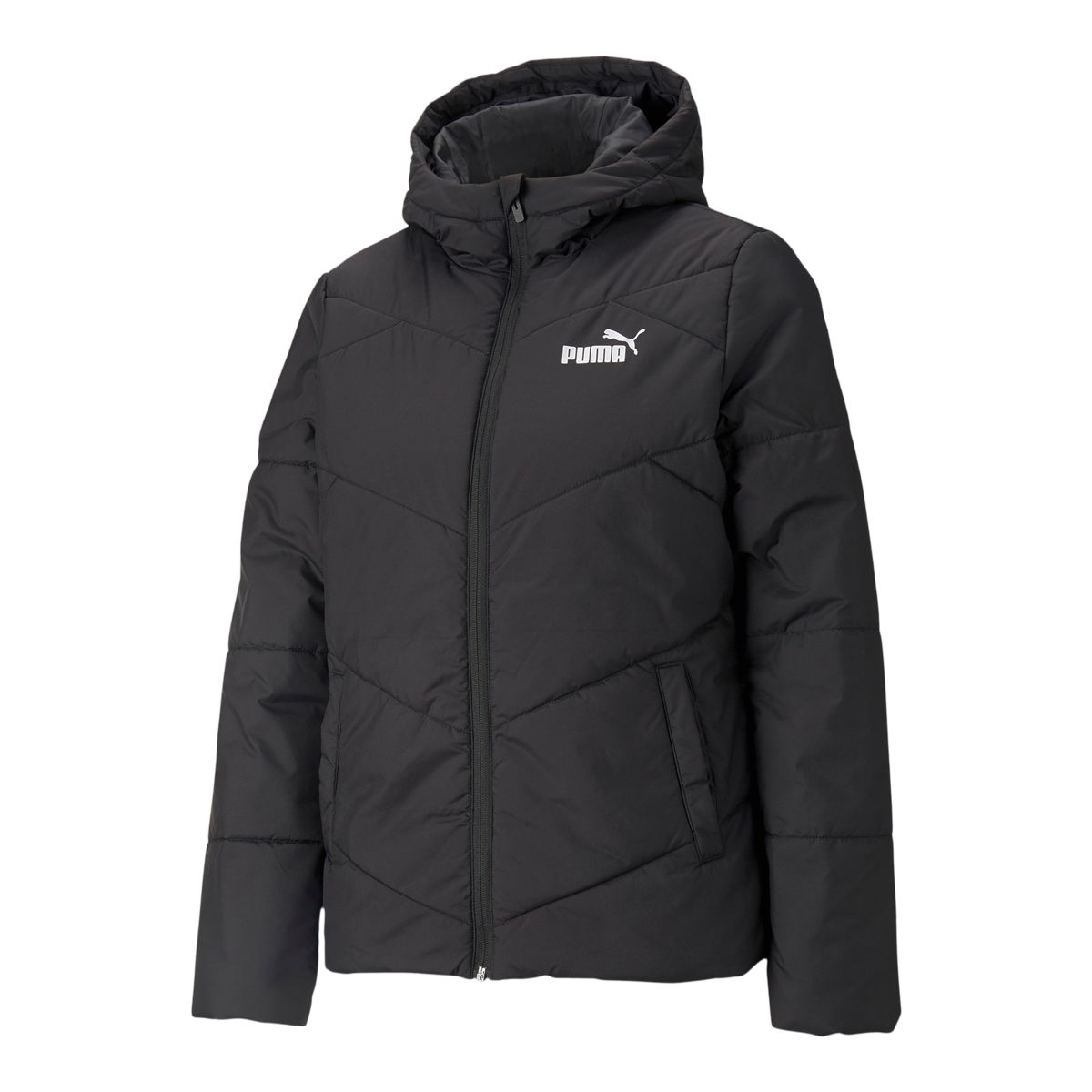 PUMA Women's Essential Padded Winter Jacket, Short, Insulated Synthetic, Hooded