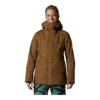 Mountain Hardwear Women's Cloud Bank Gore-Tex Winter Ski Jacket, Insulated, Hooded Front_Flat