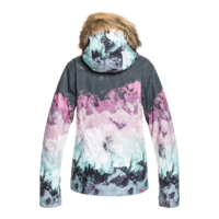 Roxy Women's Jet Ski Winter Ski Jacket, Insulated, Hooded, Waterproof Back_Flat