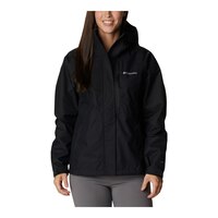 Columbia Women's Hikebound Omni-Tech Hooded Waterproof Rain Jacket Front_Flat