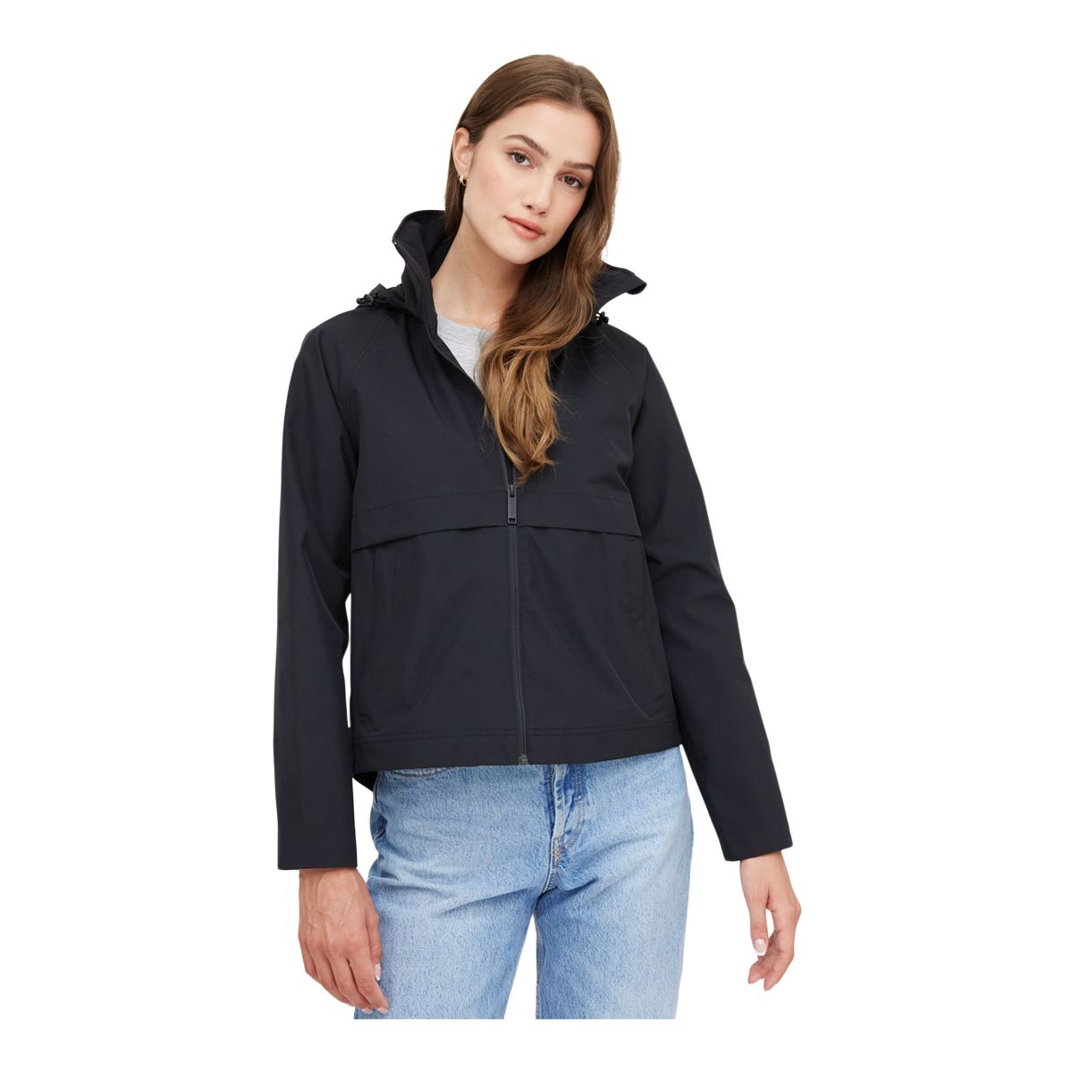 Short shop rain jacket