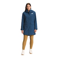 The North Face Women's City Breeze II Hooded Rain Parka Front_Flat