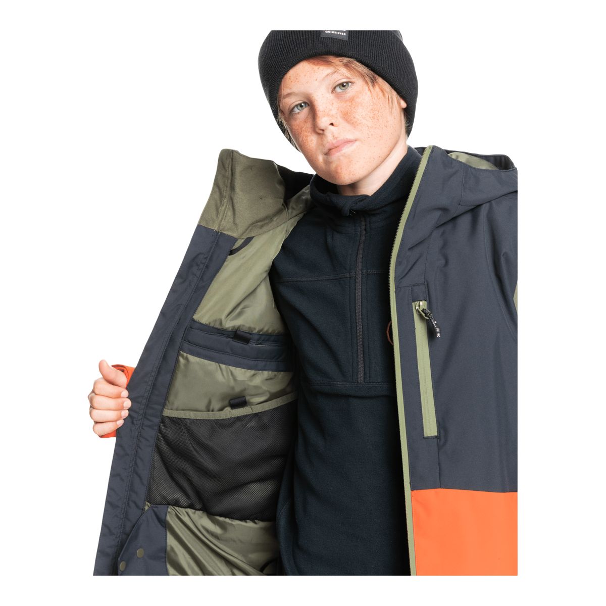 Quiksilver Boys' Ambition Winter Jacket, Kids', Ski, Insulated, Waterproof, Hooded
