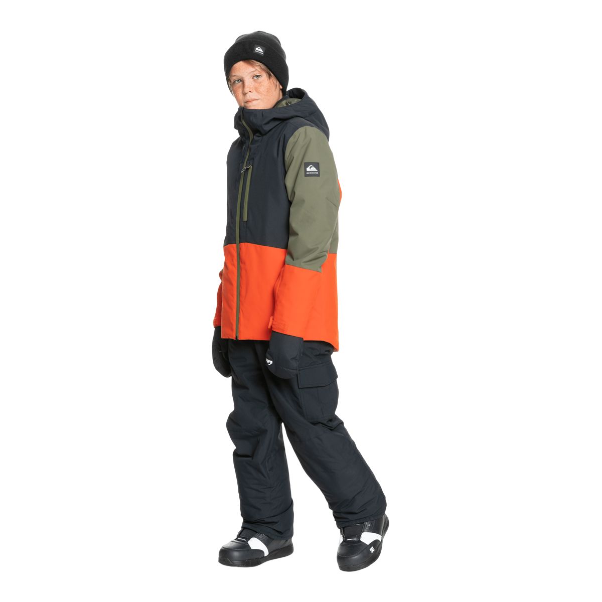 Quiksilver Boys' Ambition Winter Jacket, Kids', Ski, Insulated, Waterproof, Hooded